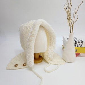 Sweater knit Alpaca hooded winter balaclava Hat, Wool Balaclava Hat, Winter Hooded Cowl Scarf