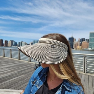 Chapeau de protection UV à bord large femmes filles casquette de soleil d'été visière casquette de vacances casquette de visière chapeau de seau à bord large chapeau de plage chapeau de pêche image 5