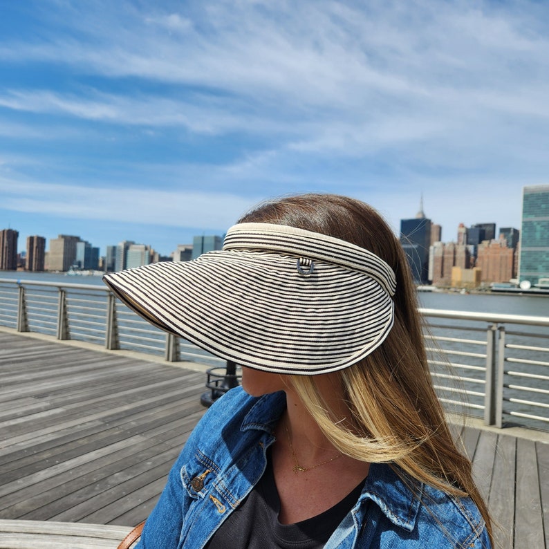 Chapeau de protection UV à bord large femmes filles casquette de soleil d'été visière casquette de vacances casquette de visière chapeau de seau à bord large chapeau de plage chapeau de pêche image 5