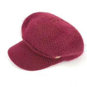 Wool Cashmere Beanie Hat Cap Women  Solid Color Thick Warm Fall Winter Gift Premium Classic Knit Cap Wooden Button Fleece Lined Beanie