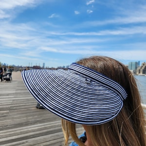 Chapeau de protection UV à bord large femmes filles casquette de soleil d'été visière casquette de vacances casquette de visière chapeau de seau à bord large chapeau de plage chapeau de pêche image 3