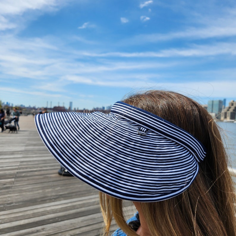 Chapeau de protection UV à bord large femmes filles casquette de soleil d'été visière casquette de vacances casquette de visière chapeau de seau à bord large chapeau de plage chapeau de pêche image 3
