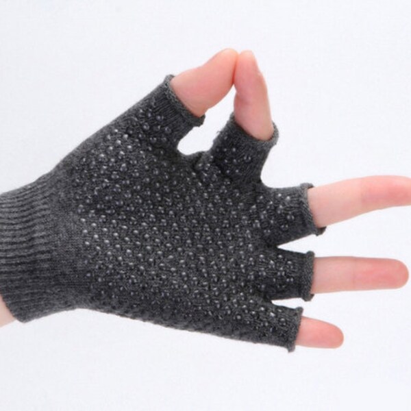 Yoga Gloves Pilates Gloves Friction Resistant Non Slip Fingerless Gloves Exercise Gloves Basic Color Solid Color Cotton Workout Gloves
