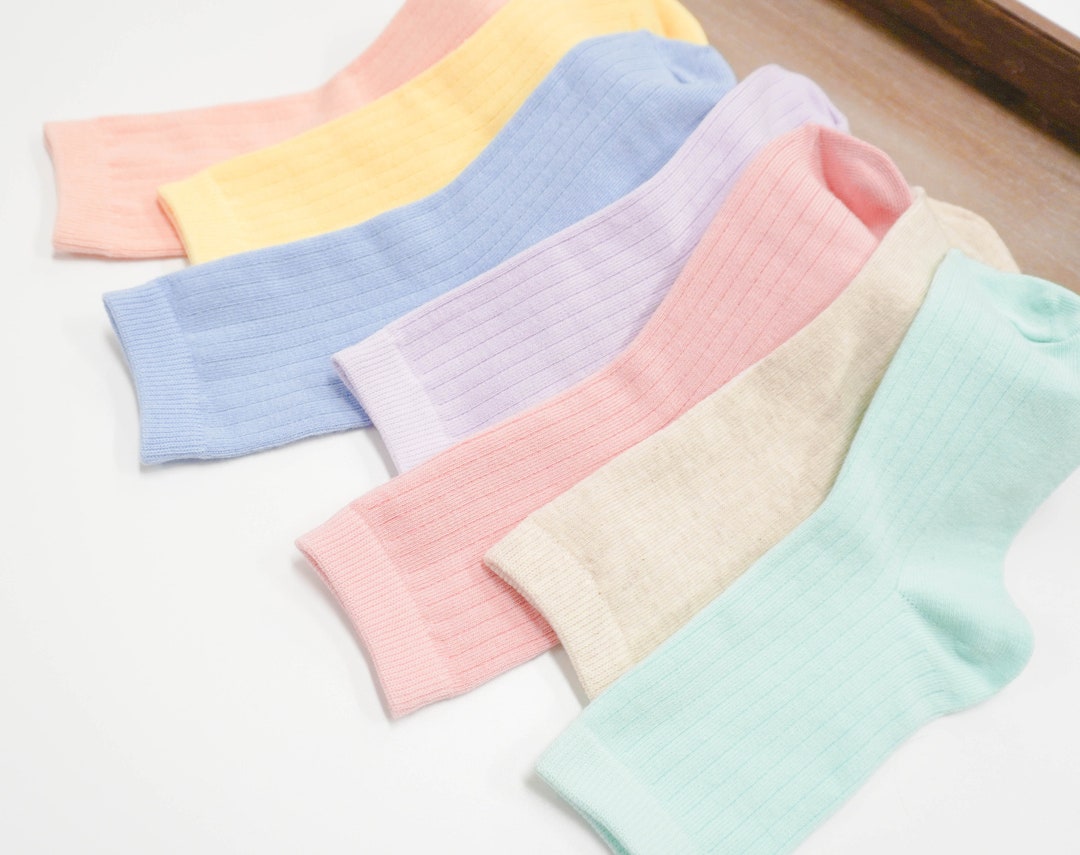 Pastel Midcalf Cotton Socks Colorful Cotton Socks for Him - Etsy