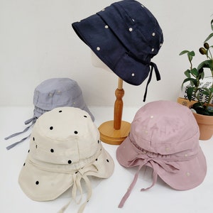 100% Linen Summer Bucket Hat, Linen Hat, Summer Hat for Windy weather, Gift for her