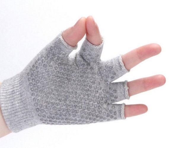 Yoga Gloves Pilates Gloves Friction Resistant Non Slip Fingerless Gloves  Exercise Gloves Basic Color Solid Color Cotton Workout Gloves 