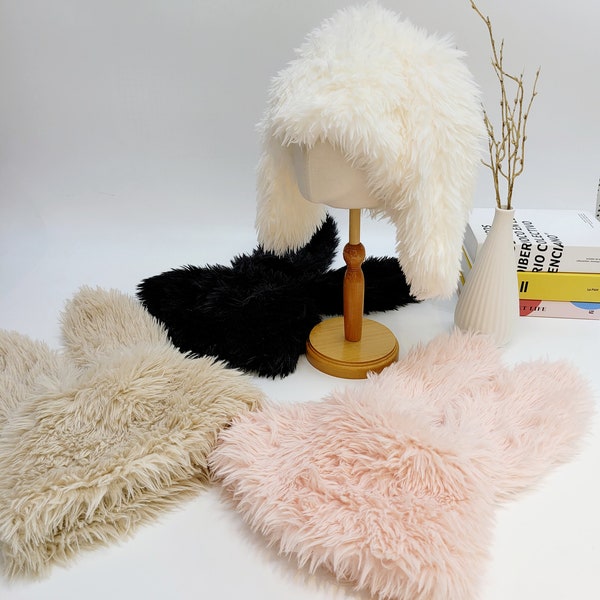 Soft and Warm Fluffy Winter Hat, Fun Winter Hat, Fun Bunny Ear Hat, Extra Warm Winter Hat