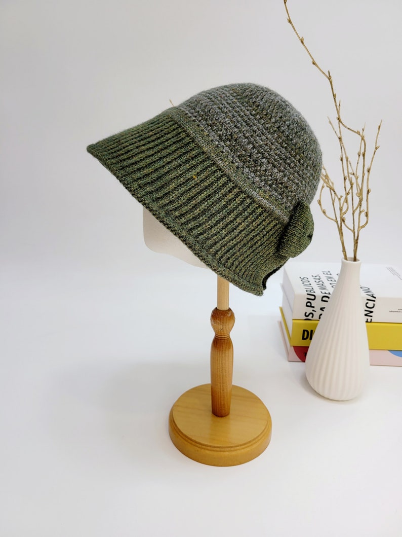 Winter Wool Bucket Hat, 100% Wool Hat, Stylish Vintage Color Wool Bucket Hat image 5