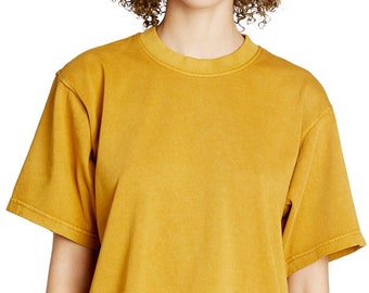 Oversized Boxy Tee, Peanut Butter Heavyweight T-shirts, Yellow Tshirt for Women, Jersey Tshirt, Tees for Men, Cotton Tshirt, Pickleball Gift