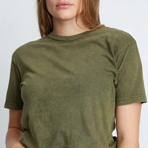 Vintage Acid Wash Olive Green T-shirt , Military Green, Tees for Men, T-shirt for Women, Mineral Wash, Gifts for him, Gift For Her