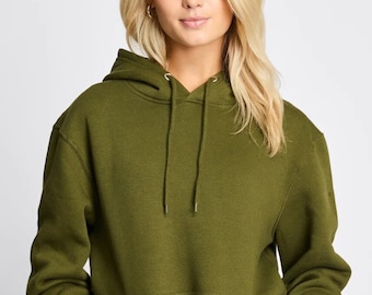 Army Green Premium Pullover Hooded Sweatshirt, Blank Military Green Hoodie, Plain Casual Hoodies for Men, Hoodies for Women, DTG, Embroidery