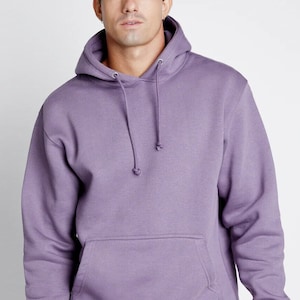 Heavyweight Dusty Purple Hooded Sweatshirt, Lavender Hoodie, Simon Hoodie, Hoodies On Sale, Mens Purple Jacket, Young Royals Hoodie image 1