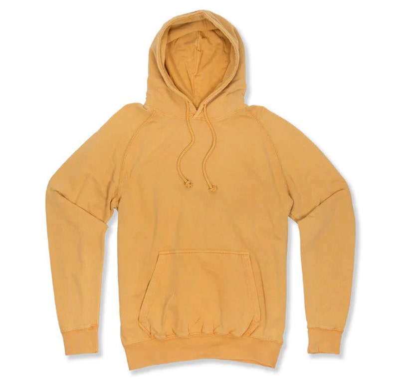 Vintage Mustard Yellow Raglan Hooded Sweatshirt, Mens Hoodie, BLANK Hoodies, Hoodies for Women, Mineral Wash Hoodie, Garment Dyed Sweatshirt image 5