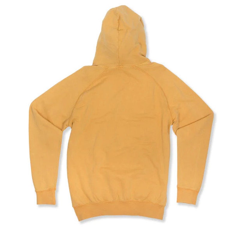 Vintage Mustard Yellow Raglan Hooded Sweatshirt, Mens Hoodie, BLANK Hoodies, Hoodies for Women, Mineral Wash Hoodie, Garment Dyed Sweatshirt image 6