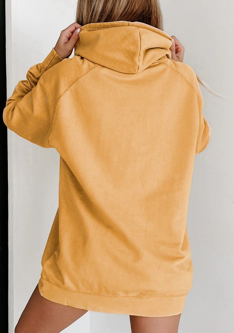 Vintage Mustard Yellow Raglan Hooded Sweatshirt, Mens Hoodie, BLANK Hoodies, Hoodies for Women, Mineral Wash Hoodie, Garment Dyed Sweatshirt image 4