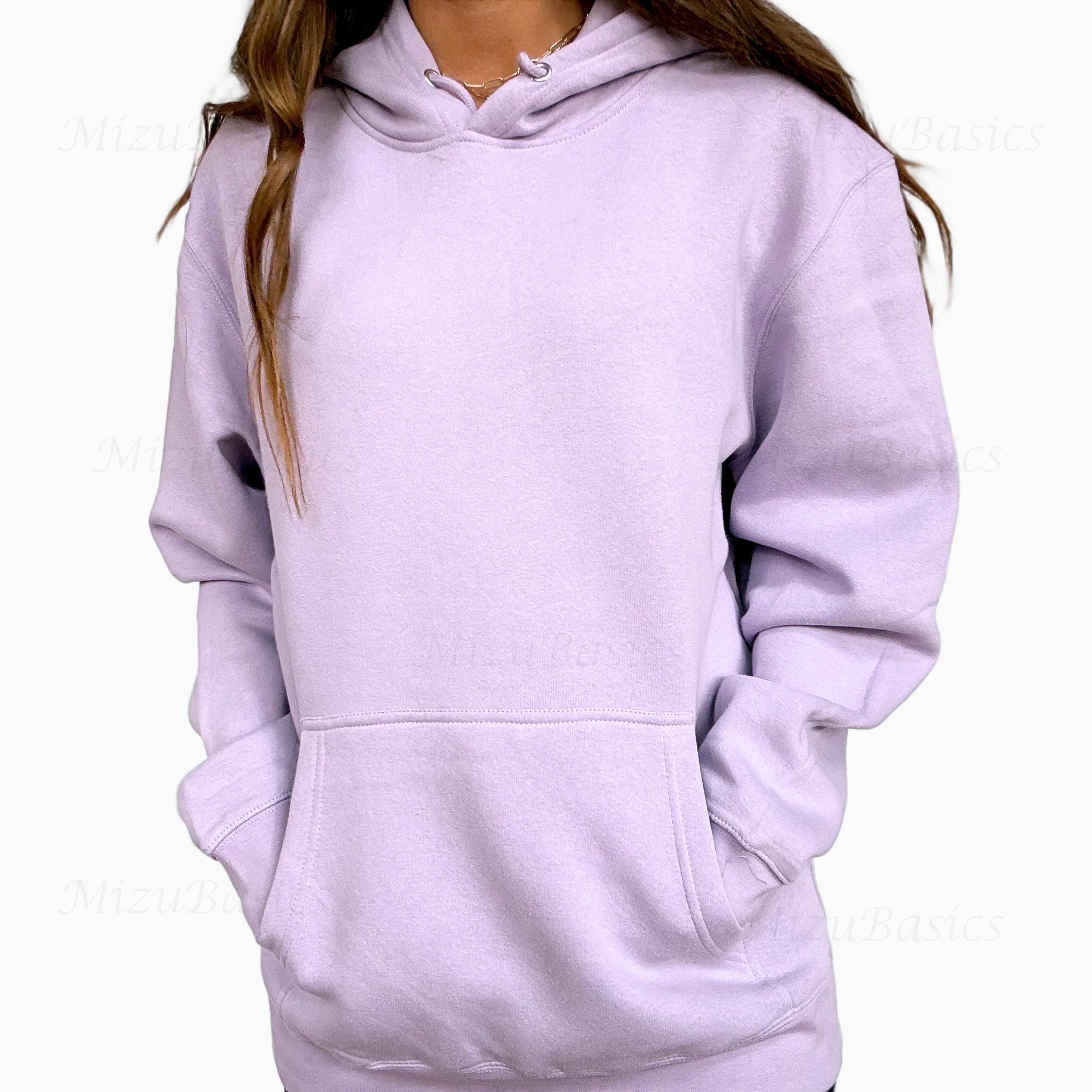 Light Purple Hooded Sweatshirt, Lavender Hoodie, Lilac