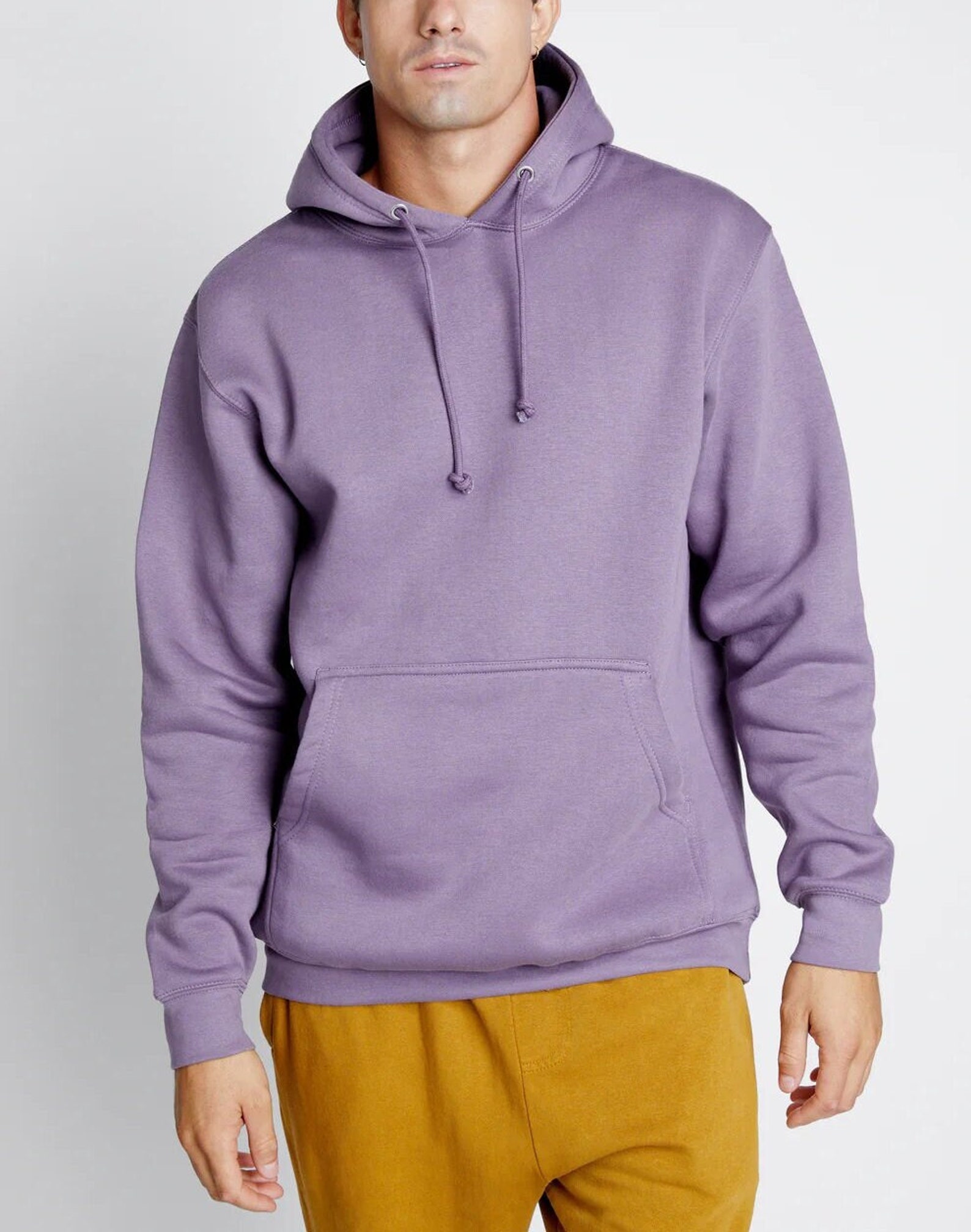Oversized Light Purple Hooded Pullover