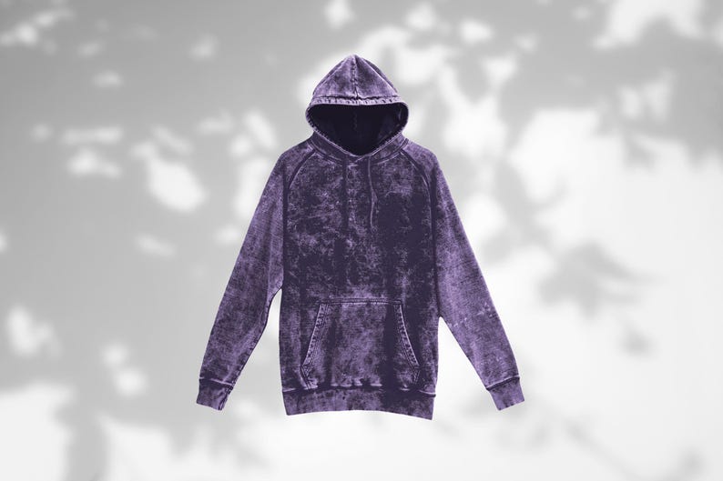 Vintage Acid Wash Cloud Purple Raglan Hoodie, Hoodies for Women, Mineral Wash Pullover Hoodie, Tie Dye, DIY, Gift for Him, Birthday Gifts image 7