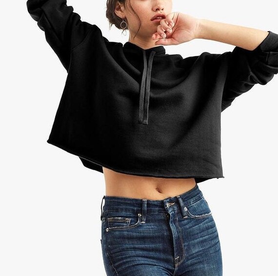 Cropped Hoodie Women Cropped Fleece 