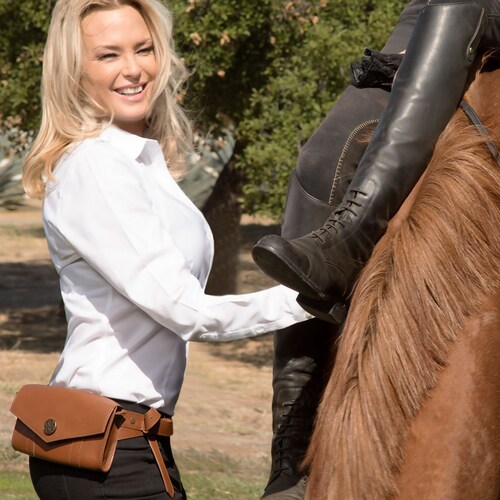 Rio Leather Belt Bag - shops Chestnut