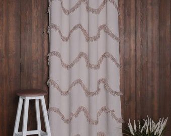 Cortina de fondo con flecos, con 5 opciones de color, cortina con borlas de moda - 5 impresionantes opciones de color