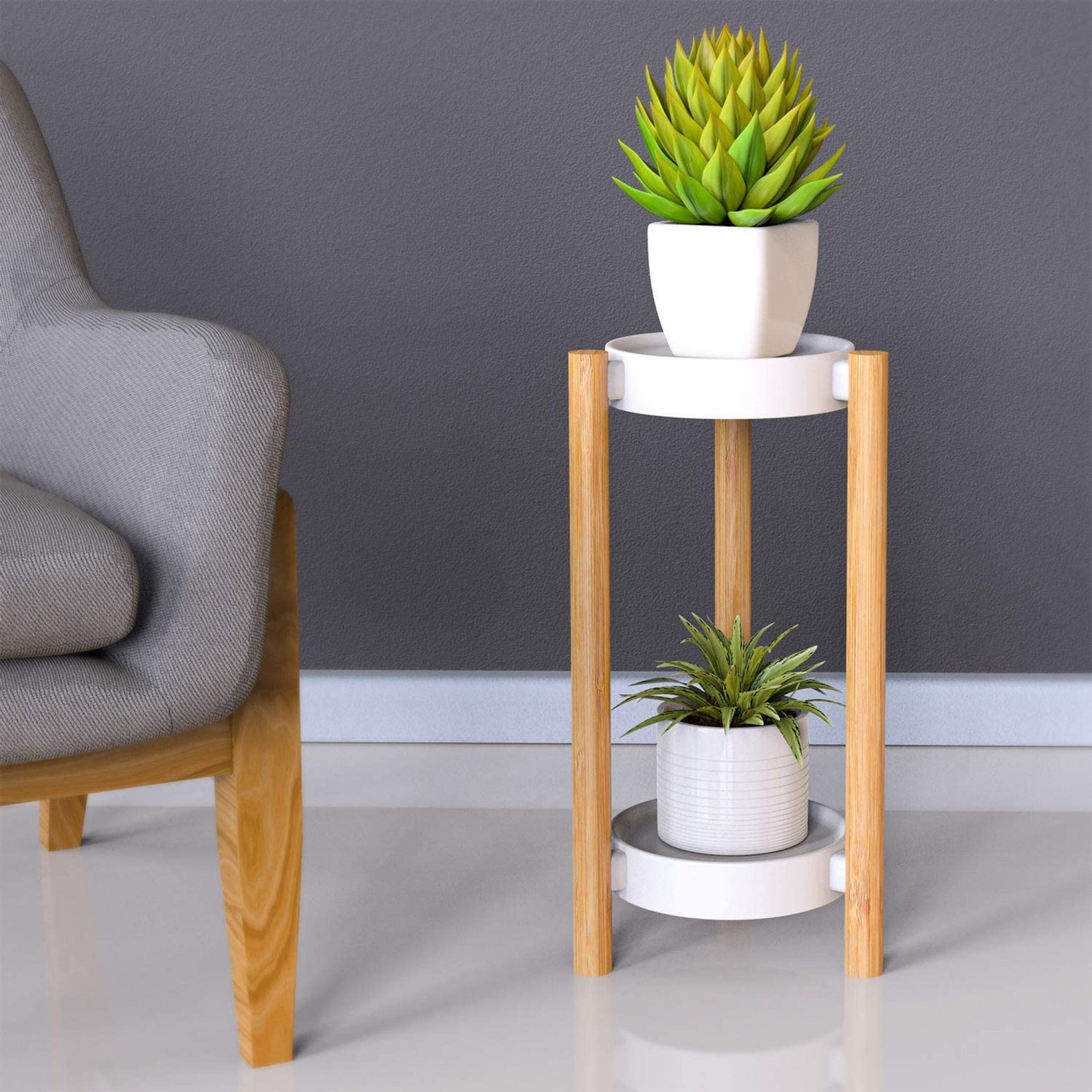 2 Tier Tall Corner Plant Stand Holder / Plant Display Rack for Etsy