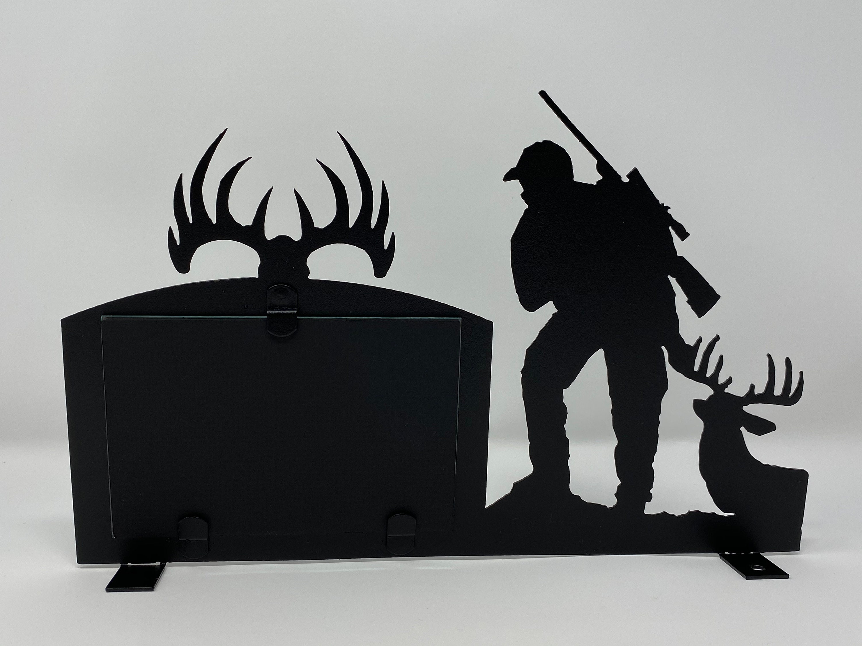 Deer Hunting Picture Frame, Metal Hunting Frame, Deer Rifle Hunting