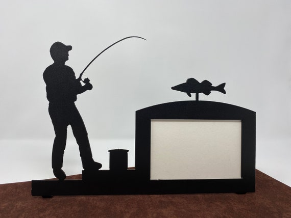 Fishing Man Picture Frame, Walleye Picture Frame, Walleye Fishing