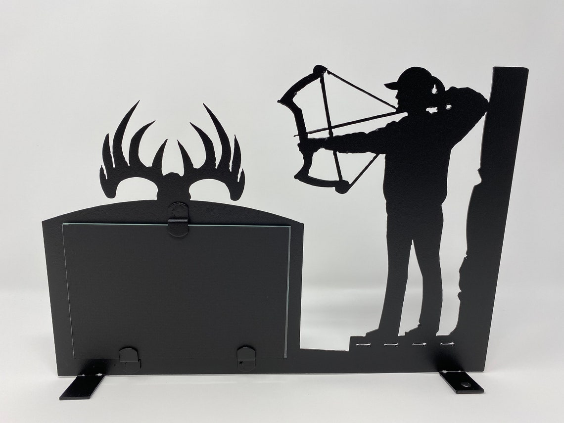 Deer Hunting Picture Frame for Her, Metal Hunting Frame, Deer Bow ...
