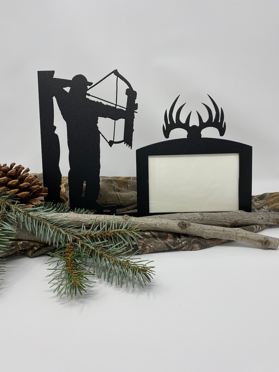 Deer Hunting Picture Frame, Metal Hunting Frame, Deer Bow Hunting Frame ...