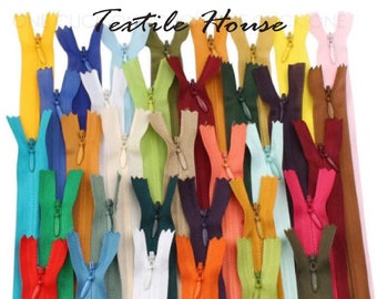 Invisible Nylon Zip Zips Zipper Concealed Closed End Sewing Inch 20cm up to 65cm
