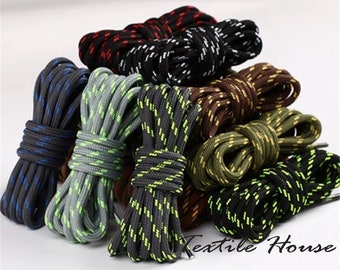 Shoe Laces Round Shoelaces - Perfect for Hiking Work Walking Treks - Strong Quality Laces - For Boots Trainers Adults & Kids