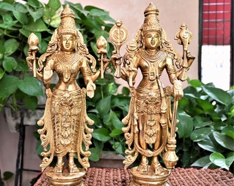 Vishnu Lakshmi Standing Idol || Lord Vishnu Laxmi || God & Goddess