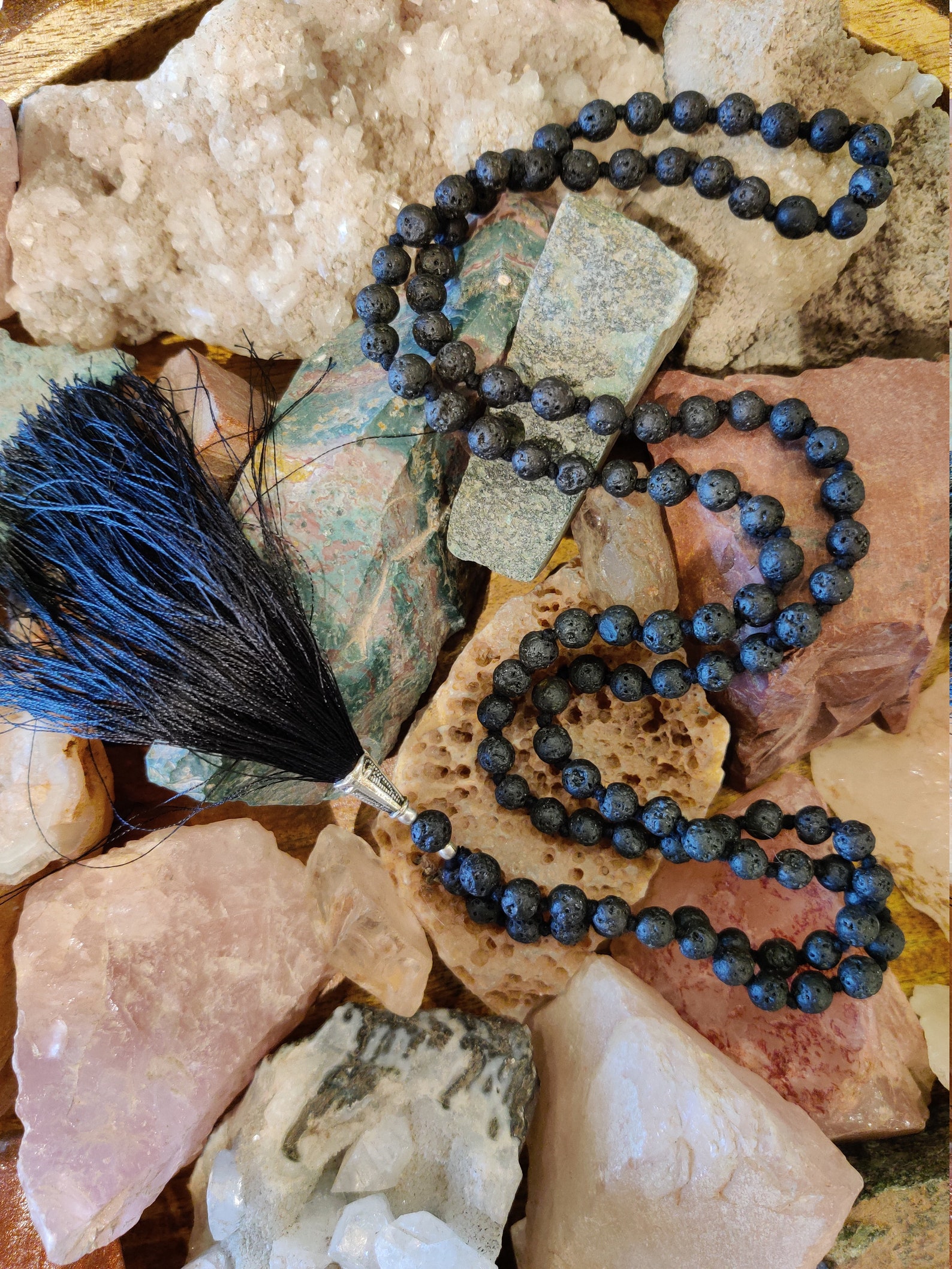 Firstmeet Vintage Jewelry Set – Beaded Layer Necklace, Bracelet, & Earrings For Women, Stone Style