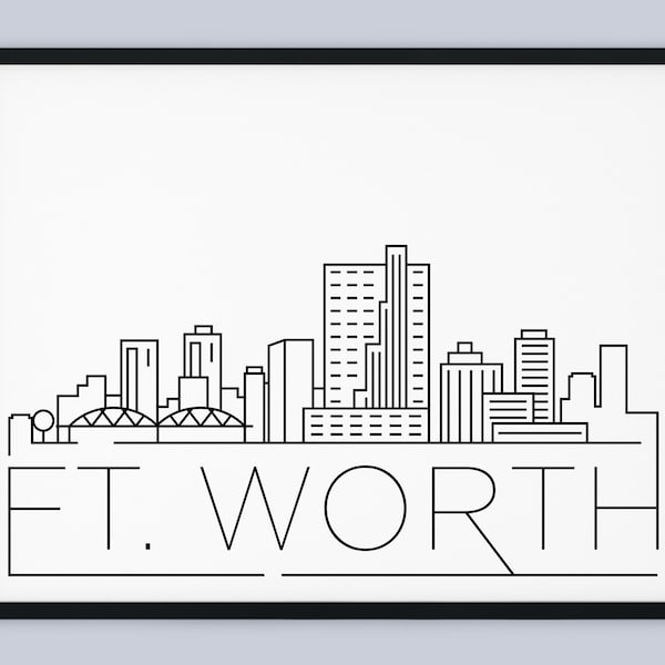 Fort Worth Printable Wall Art Etsy