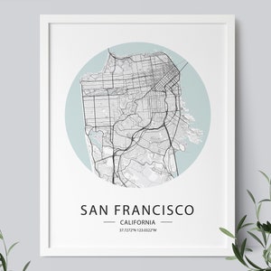 San Francisco Map Print, California Map Poster, San Francisco Street Map, California Wall Art, San Francisco Printable Art, INSTANT DOWNLOAD