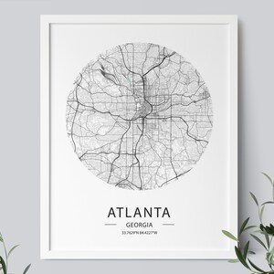 Atlanta Map Print, Atlanta Map Poster, Atlanta Street Map, Map of Atlanta, Atlanta Print, Georgia Modern Map Print, INSTANT DOWNLOAD