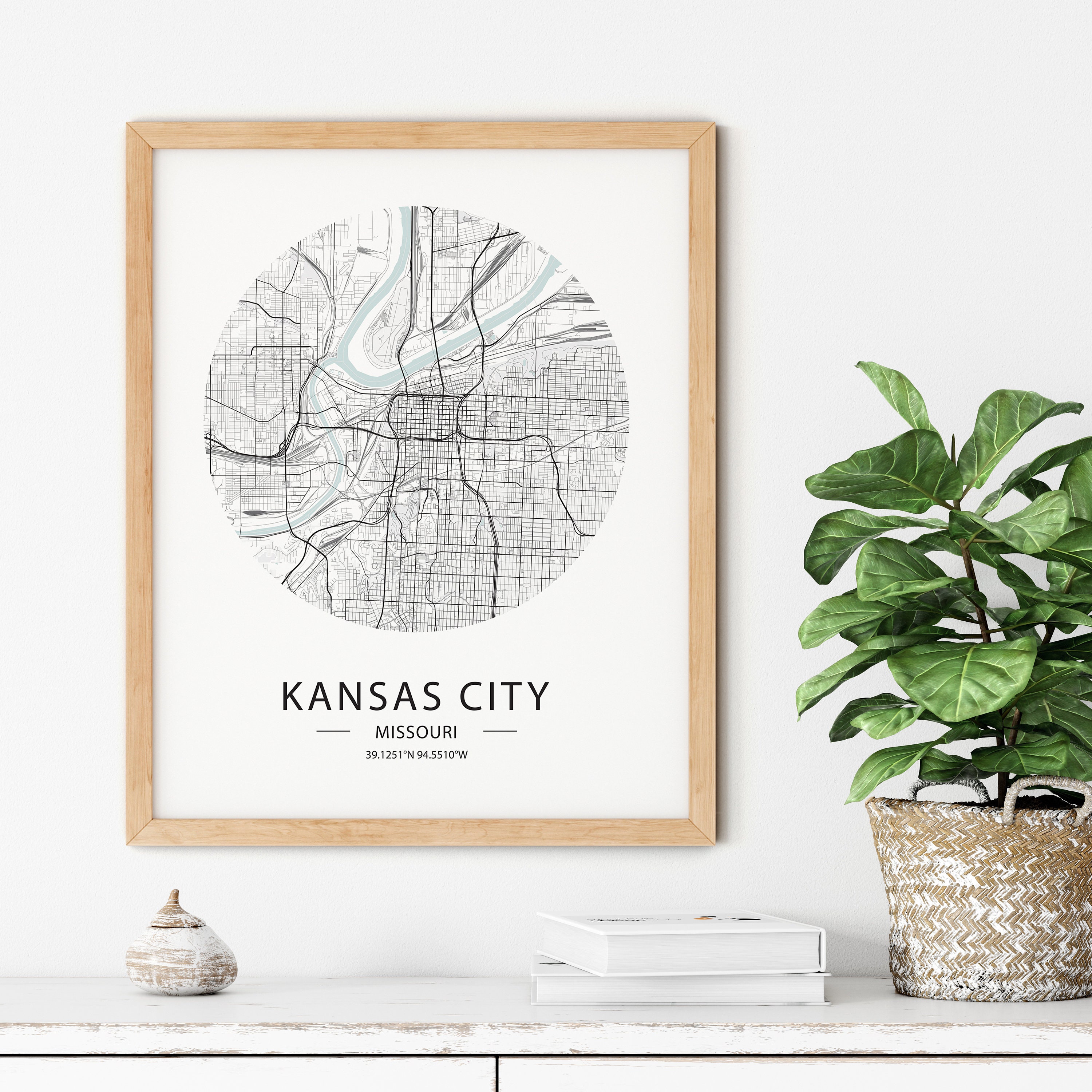 Kansas City Map Print, Kansas City Map Poster, Kansas City Street Map ...