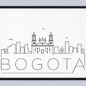 Bogota Skyline Print, Colombia Printable, Bogota Poster, Bogota City Print, Bogota Print Art, Colombia Travel Decor, INSTANT DOWNLOAD