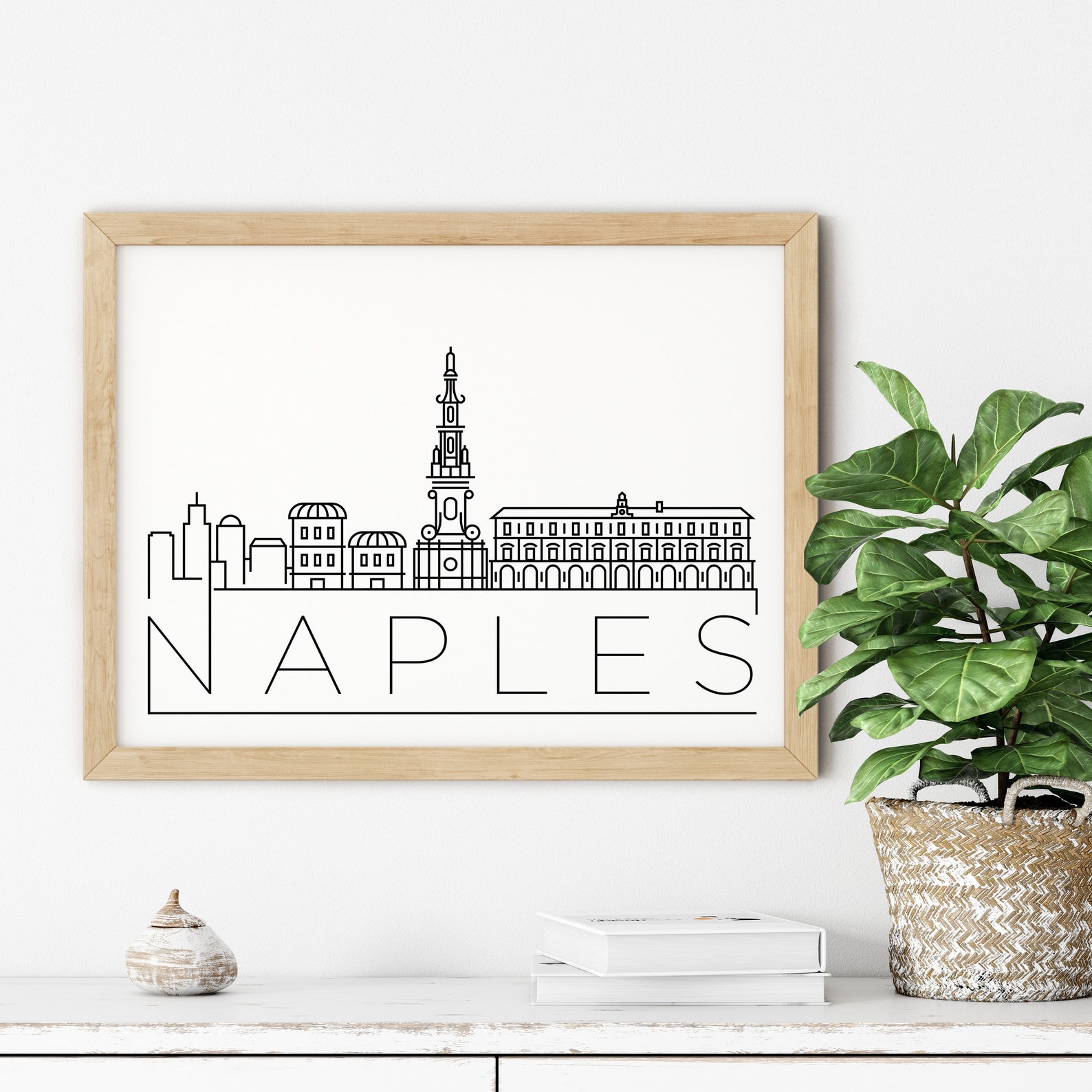 Naples Skyline Print Naples Printable Naples Landmark - Etsy
