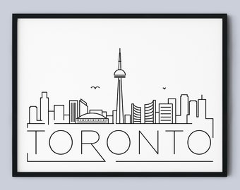 Toronto Skyline Print, Ontario Printable, Toronto Poster, Canada Wall Art, Toronto City Print, Toronto Print Art, INSTANT DOWNLOAD