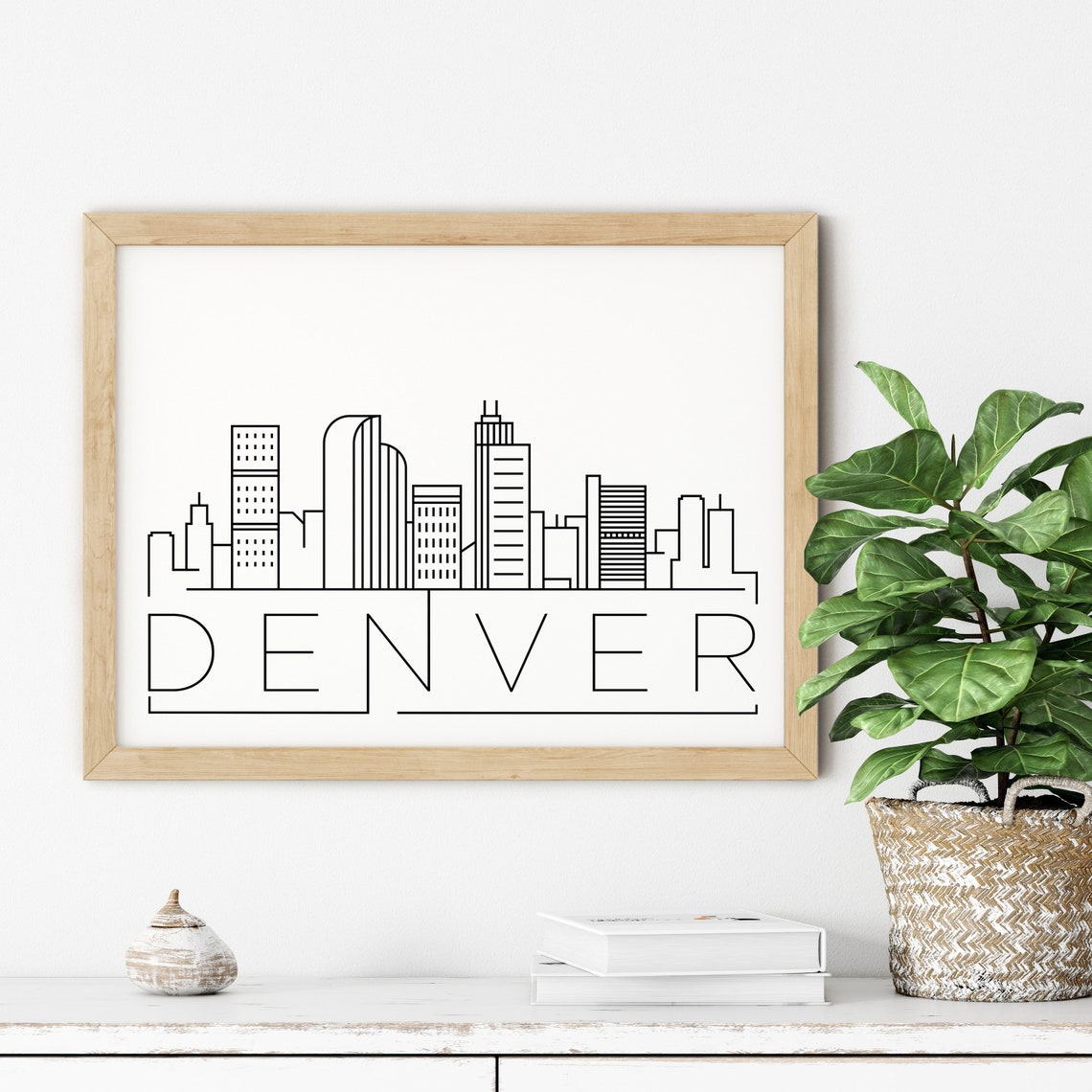 Denver Skyline Print, Colorado Printable Art, Denver Poster, Denver