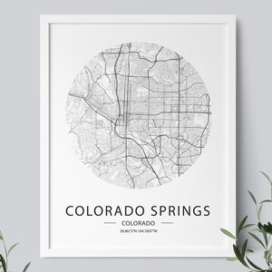 Colorado Springs Map Print, Colorado Springs Map Poster, Colorado Springs Street Map, Carte de Colorado Springs, TÉLÉCHARGEMENT INSTANTANÉ