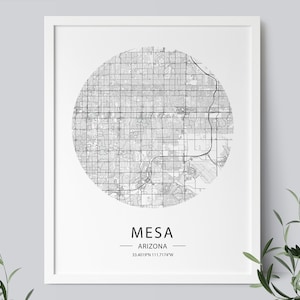 Mesa Map Print, Arizona Map Poster, Mesa Street Map, Mesa Printable Decor, Arizona Wall Art, US Maps, Mesa Map Prints, INSTANT DOWNLOAD