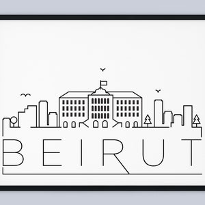 Beirut Skyline Print, Lebanon Printable, Beirut Poster, Beirut City Print, Beirut Print Art, Beirut Silhouette, INSTANT DOWNLOAD