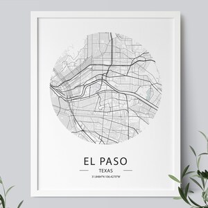 El Paso Map Print, El Paso Map Poster, El Paso Street Map, Map of El Paso, El Paso Texas Decor, El Paso Print, INSTANT DOWNLOAD