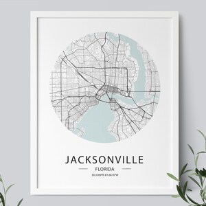 Jacksonville Map Print, Jacksonville Map Poster, Jacksonville Street Map, Map of Jacksonville Florida, Jacksonville Print, INSTANT DOWNLOAD
