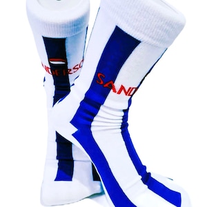 Sheffield Wednesday ’94 kit inspired socks, Wednesday socks, Owls socks, cotton socks, football socks