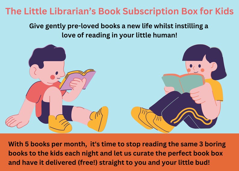 The Little Librarian's Book Subscription Box for Kids Free Shipping