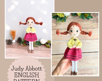 Juddy Abbott English Amigurumi Pattern, crochet pattern, amigurumi doll